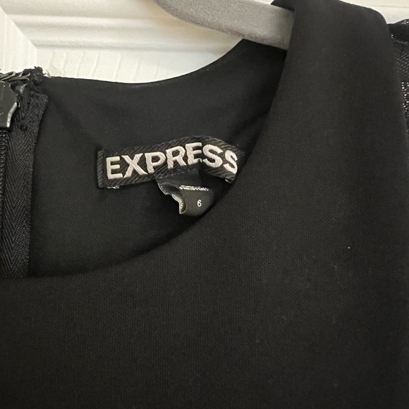 Express Y2K Black Sleeveless Mini Dress Size 6 - Picture 3 of 3